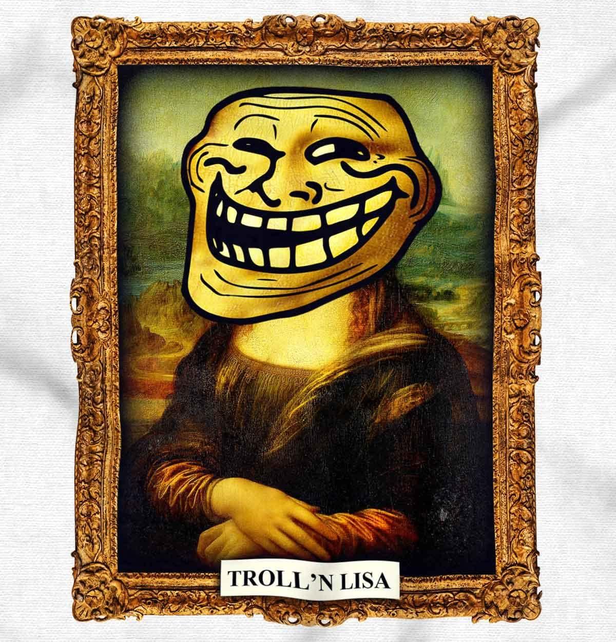 imageBrisco Brands Funny Classic Art Troll Face Meme Zip Up Hoodie Mens WomensWhite