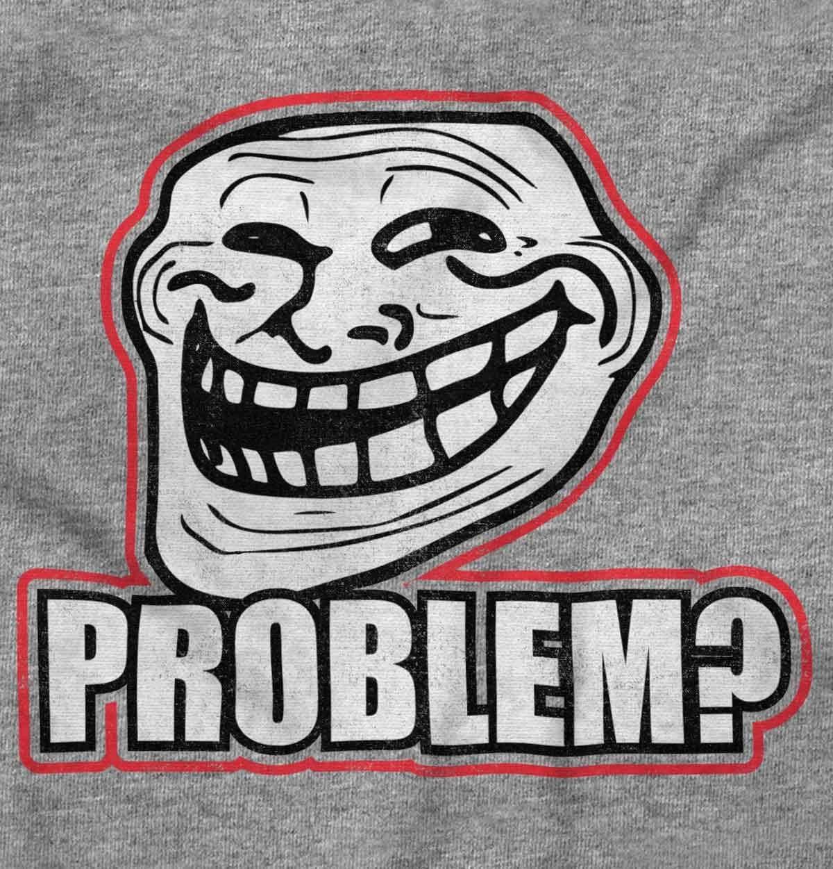imageBrisco Brands Funny Classic Art Troll Face MemeFunny Problem Dank Troll Face Meme Zip Up Hoodie Mens WomensSport Grey