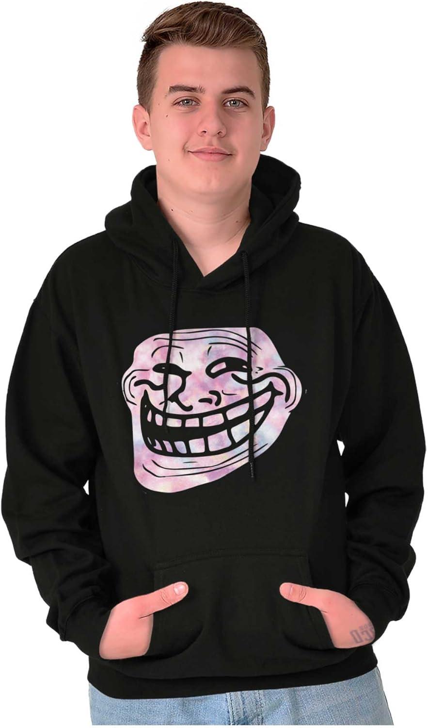 imageBrisco Brands Funny Internet Troll Face Meme Hoodie Sweatshirt Women MenBlack
