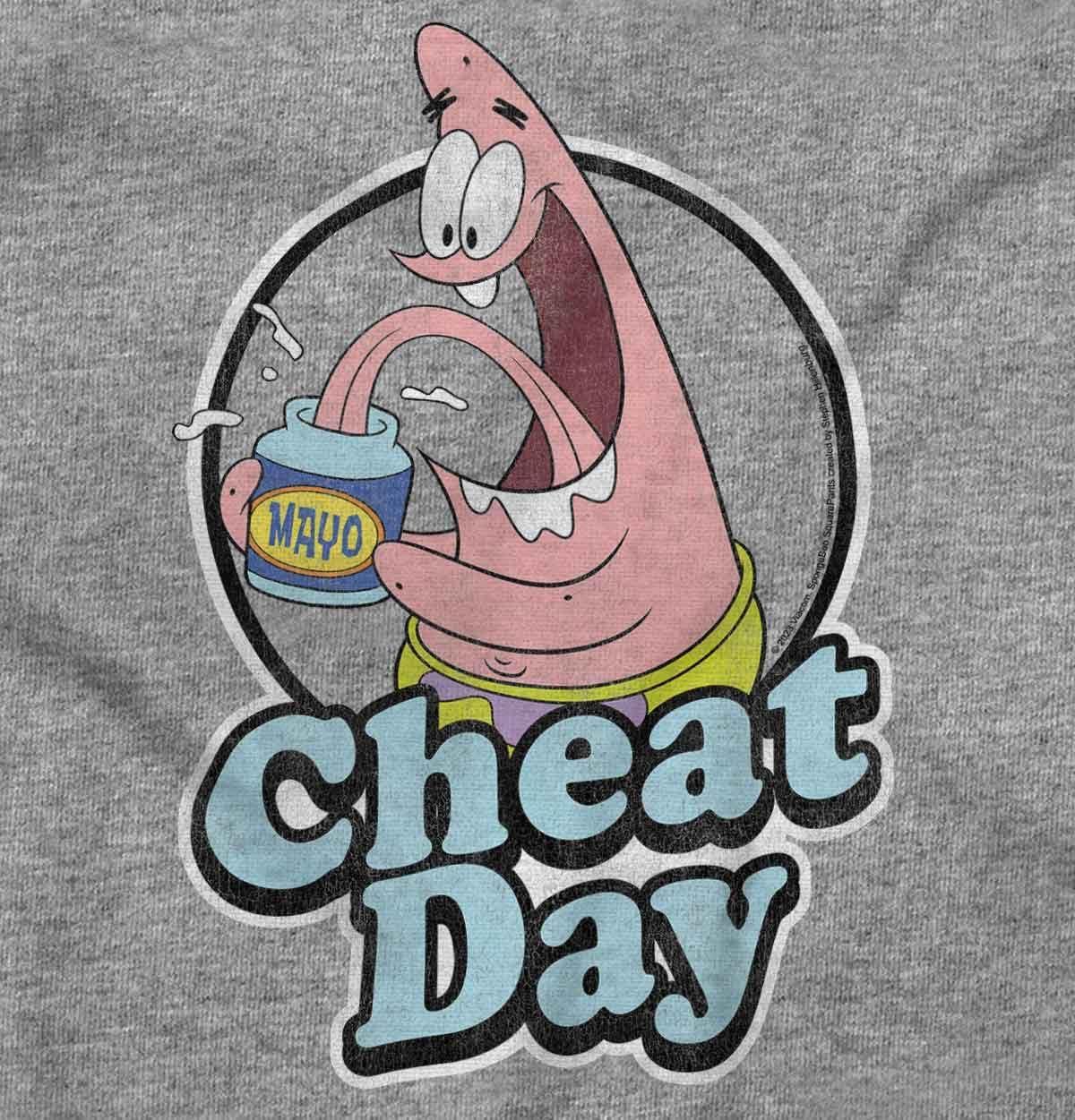 imageBrisco Brands Funny Patrick Star Cartoon Cheat Day Baby Romper Boys or GirlsHeather