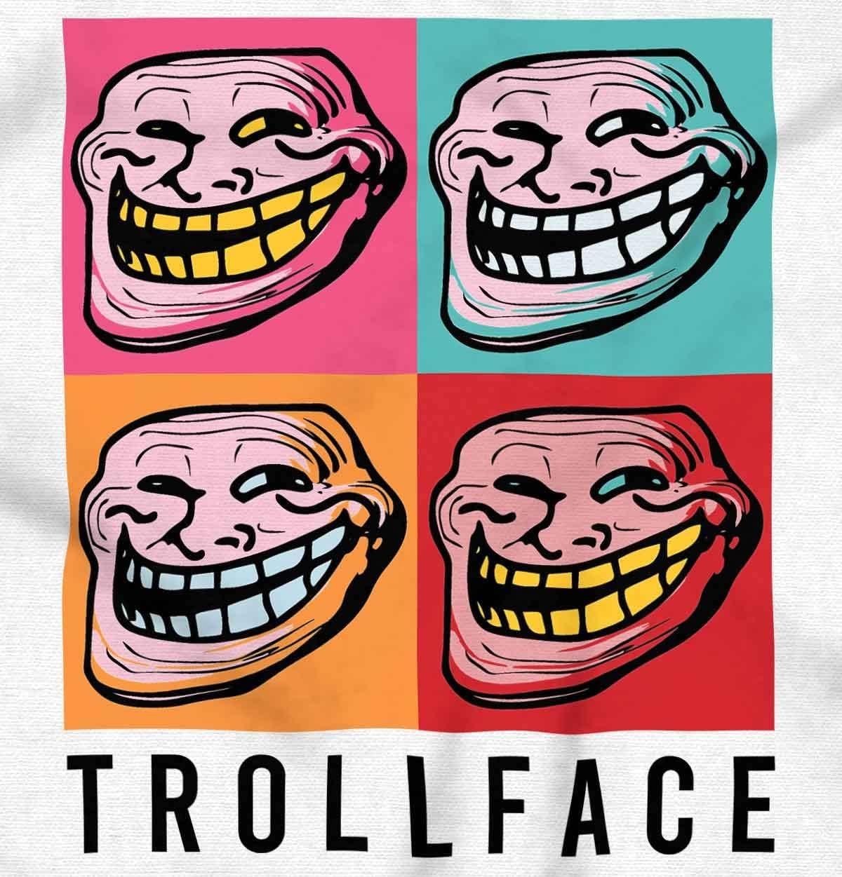 imageBrisco Brands Funny Pop Art Squares Troll Face Meme Zip Up Hoodie Mens WomensWhite
