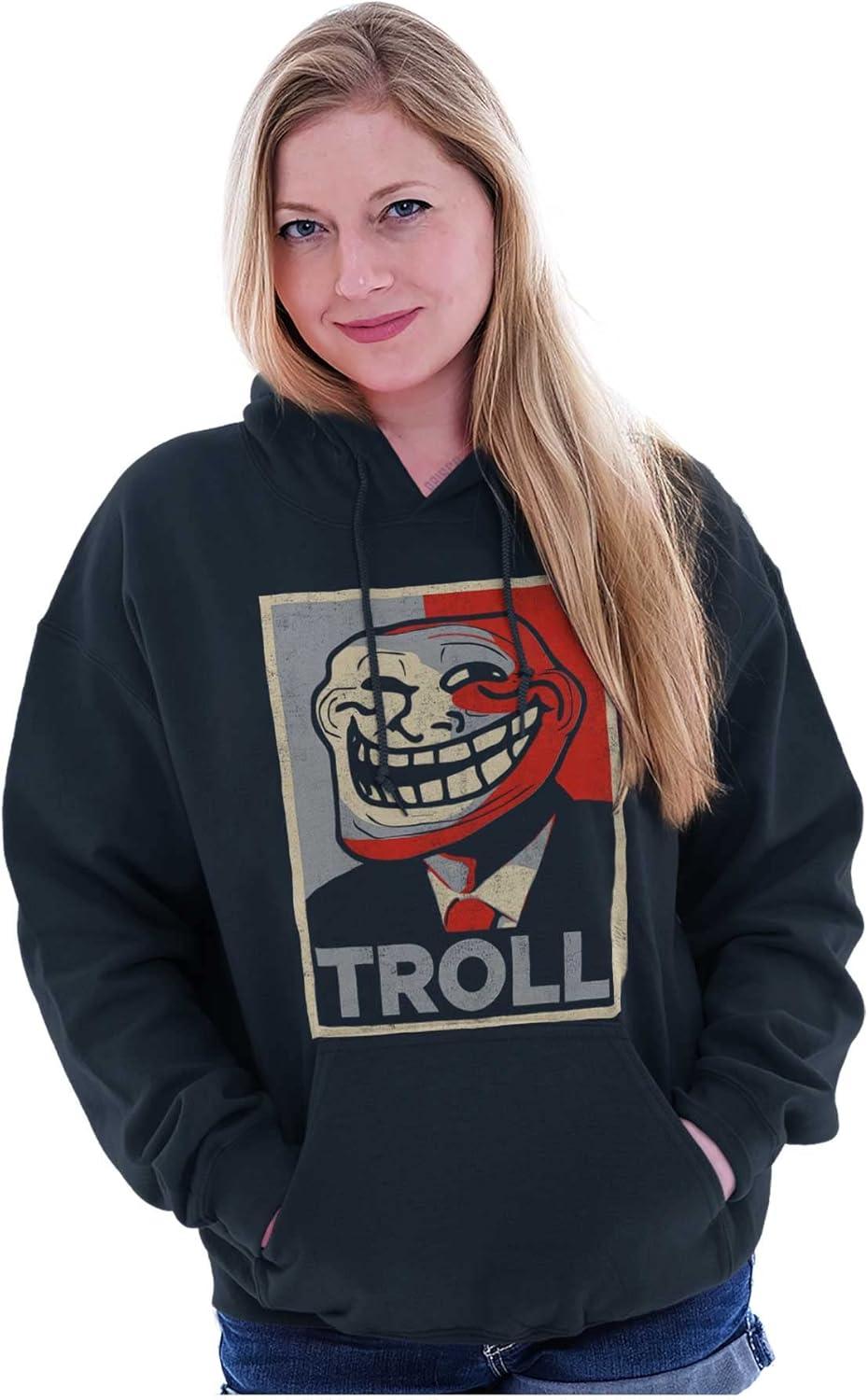 imageBrisco Brands Funny Presidential Troll Face Meme Hoodie Sweatshirt Women MenNavy