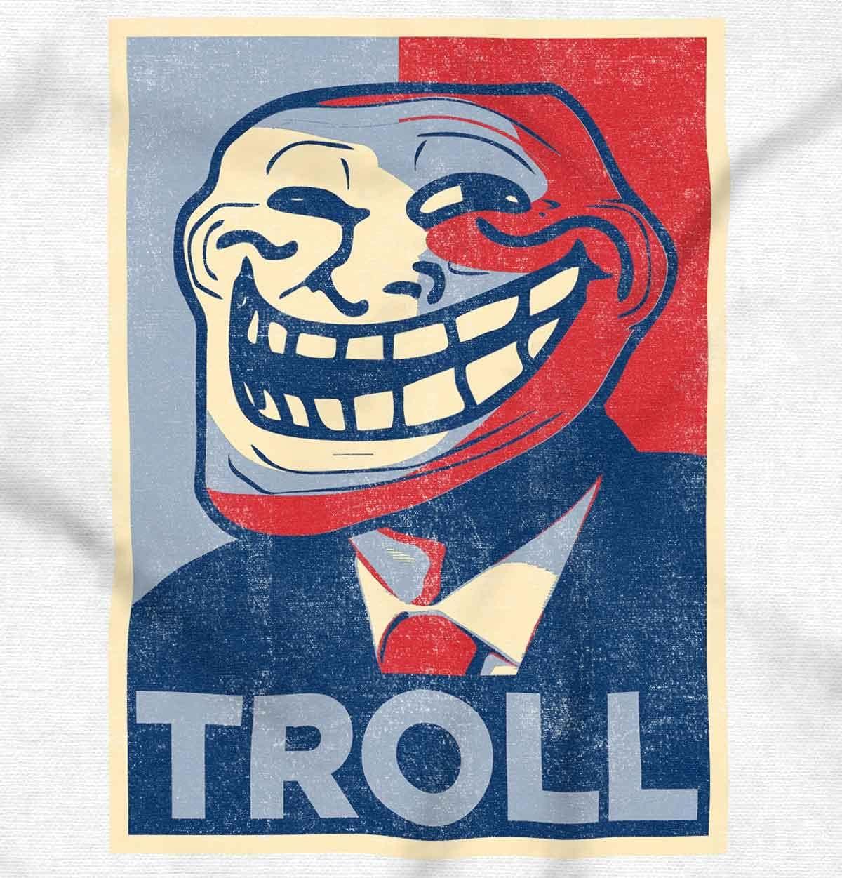 imageBrisco Brands Funny Presidential Troll Face Meme Hoodie Sweatshirt Women MenWhite