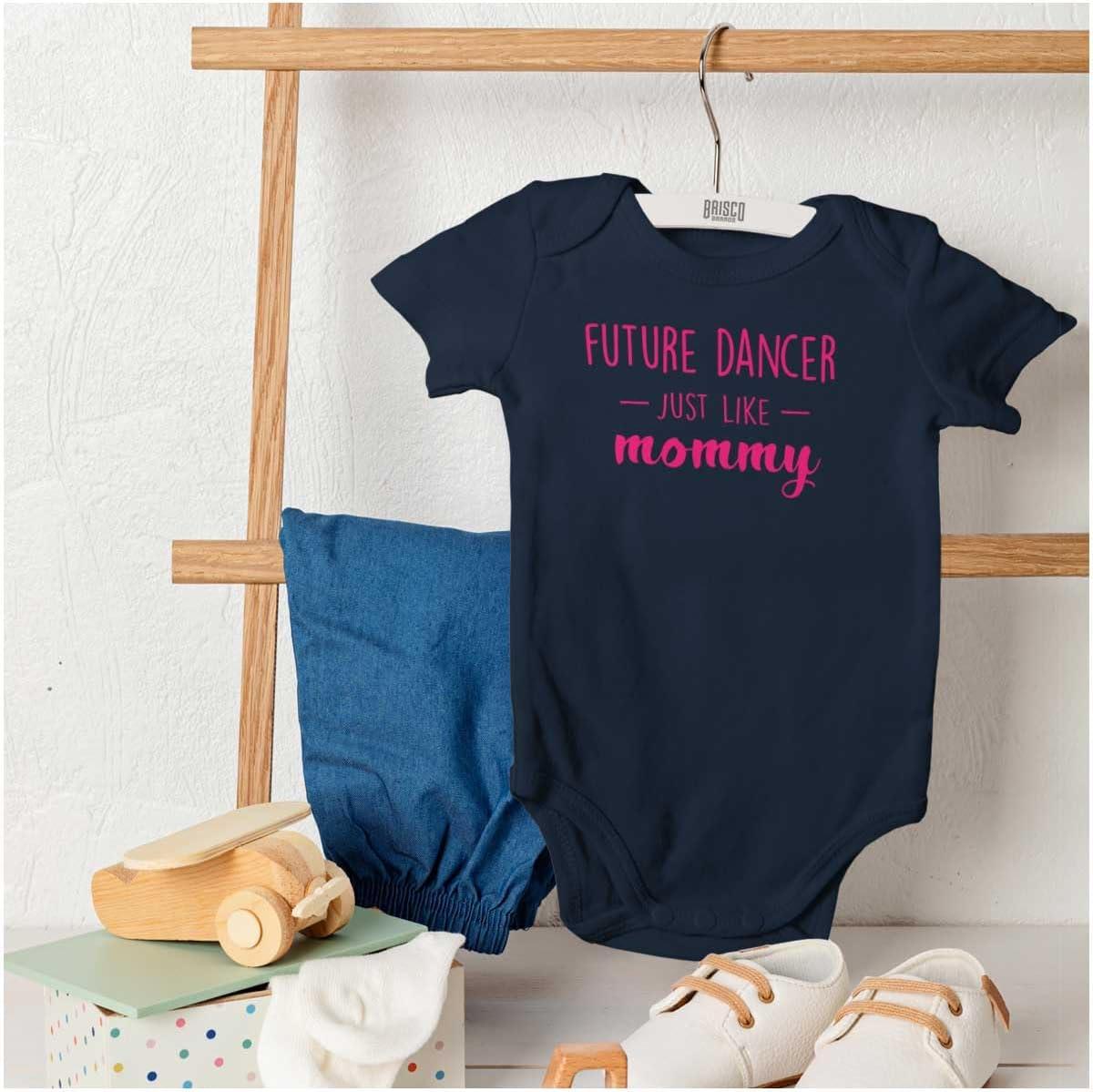 imageBrisco Brands Future Dancer Like Mommy Daughter Baby Bodysuit Jumper GirlsNavy