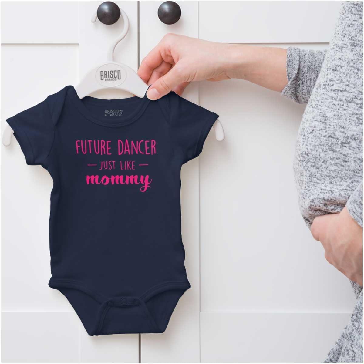 imageBrisco Brands Future Dancer Like Mommy Daughter Baby Bodysuit Jumper GirlsNavy