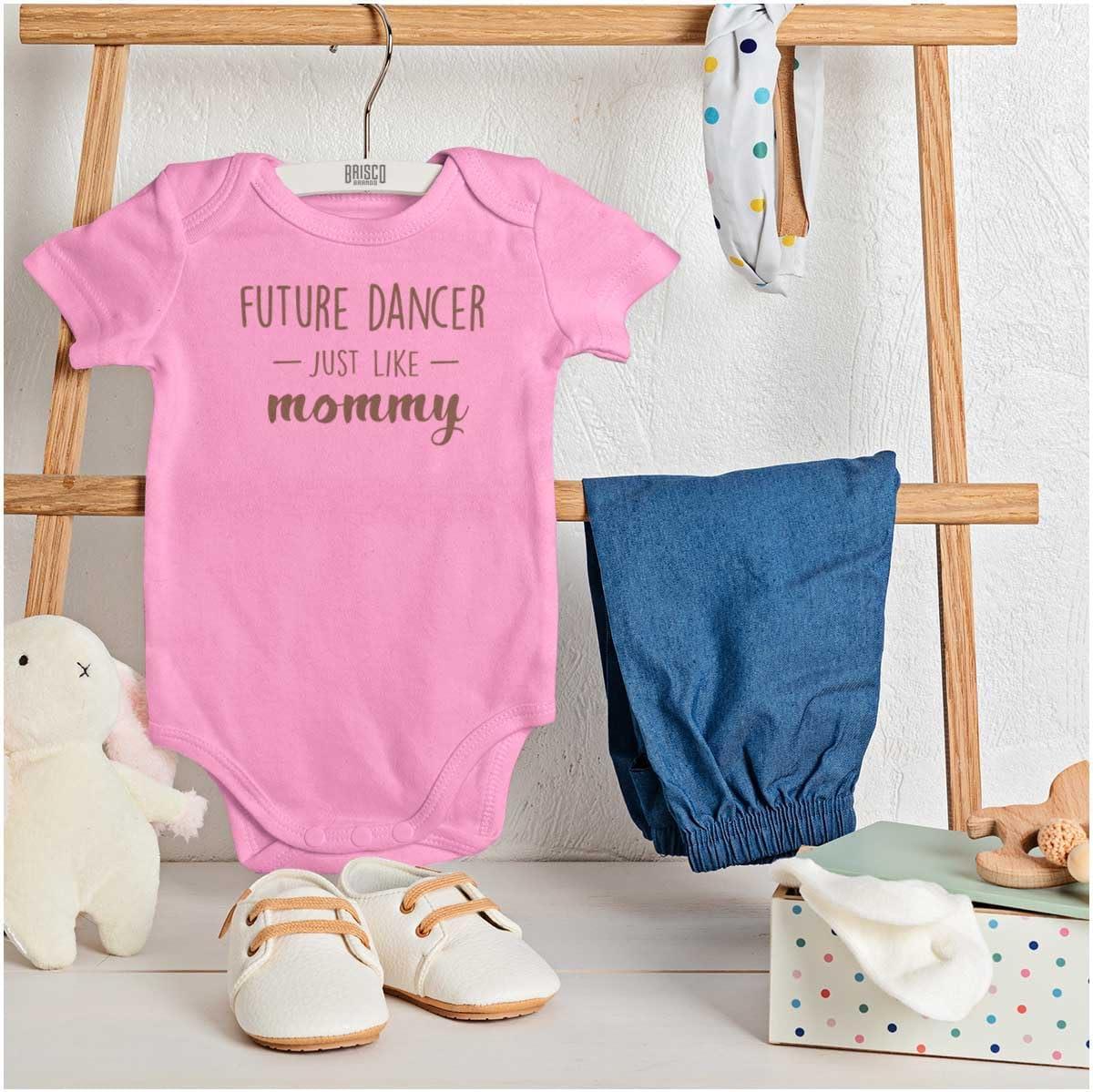 imageBrisco Brands Future Dancer Like Mommy Daughter Baby Bodysuit Jumper GirlsPink