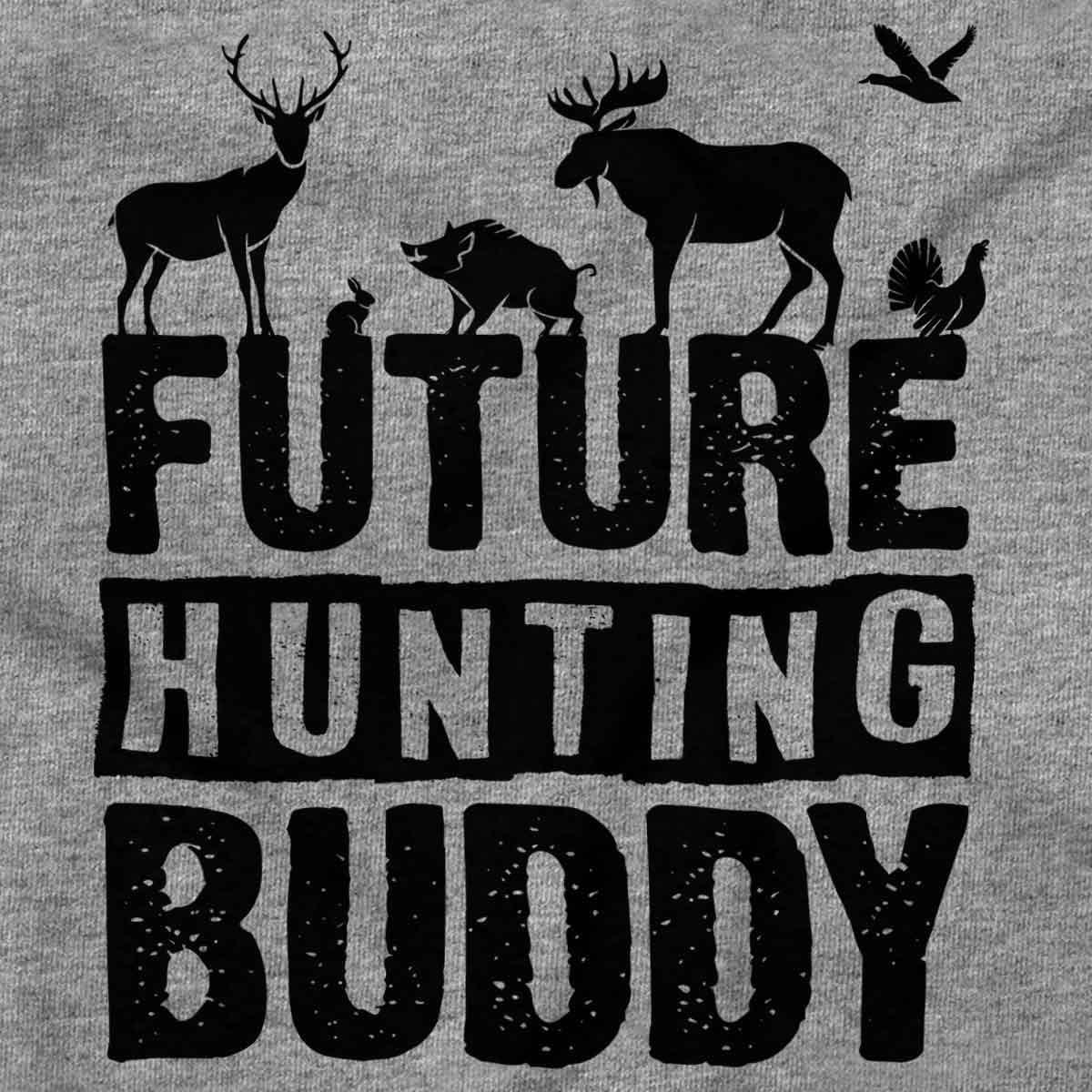 imageBrisco Brands Future Outdoor Buddy Fishing Hunting Baby Romper Boys or GirlsHunting Buddy Heather