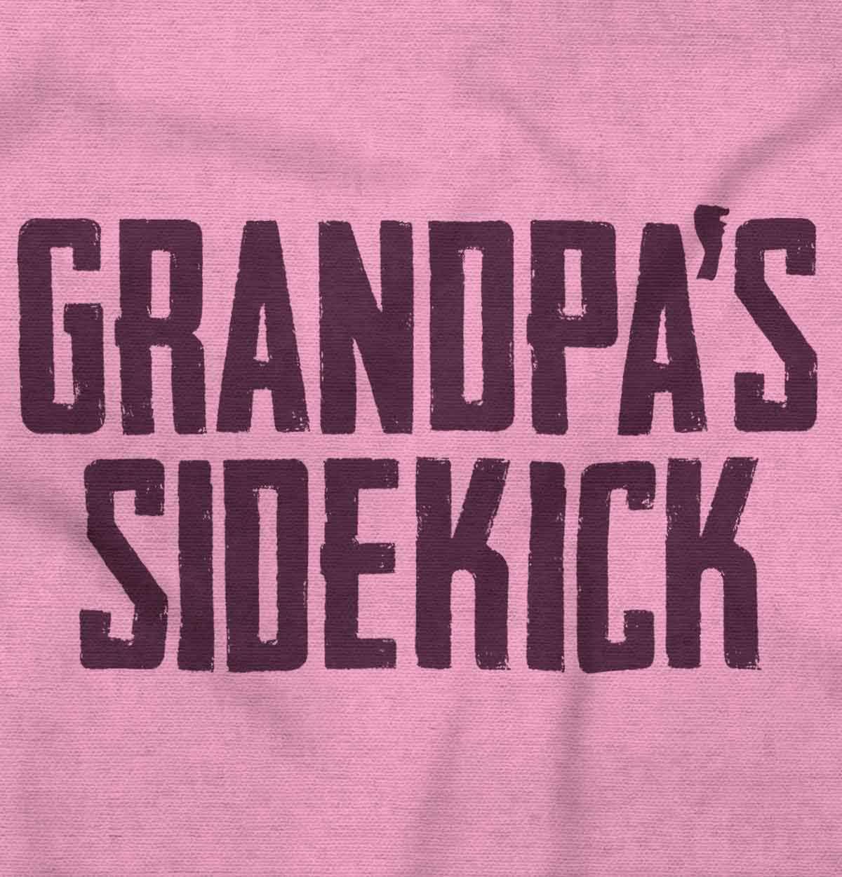 imageBrisco Brands Grandpa Sidekick Cute Funny Grandkids Baby Romper Boys or GirlsPink