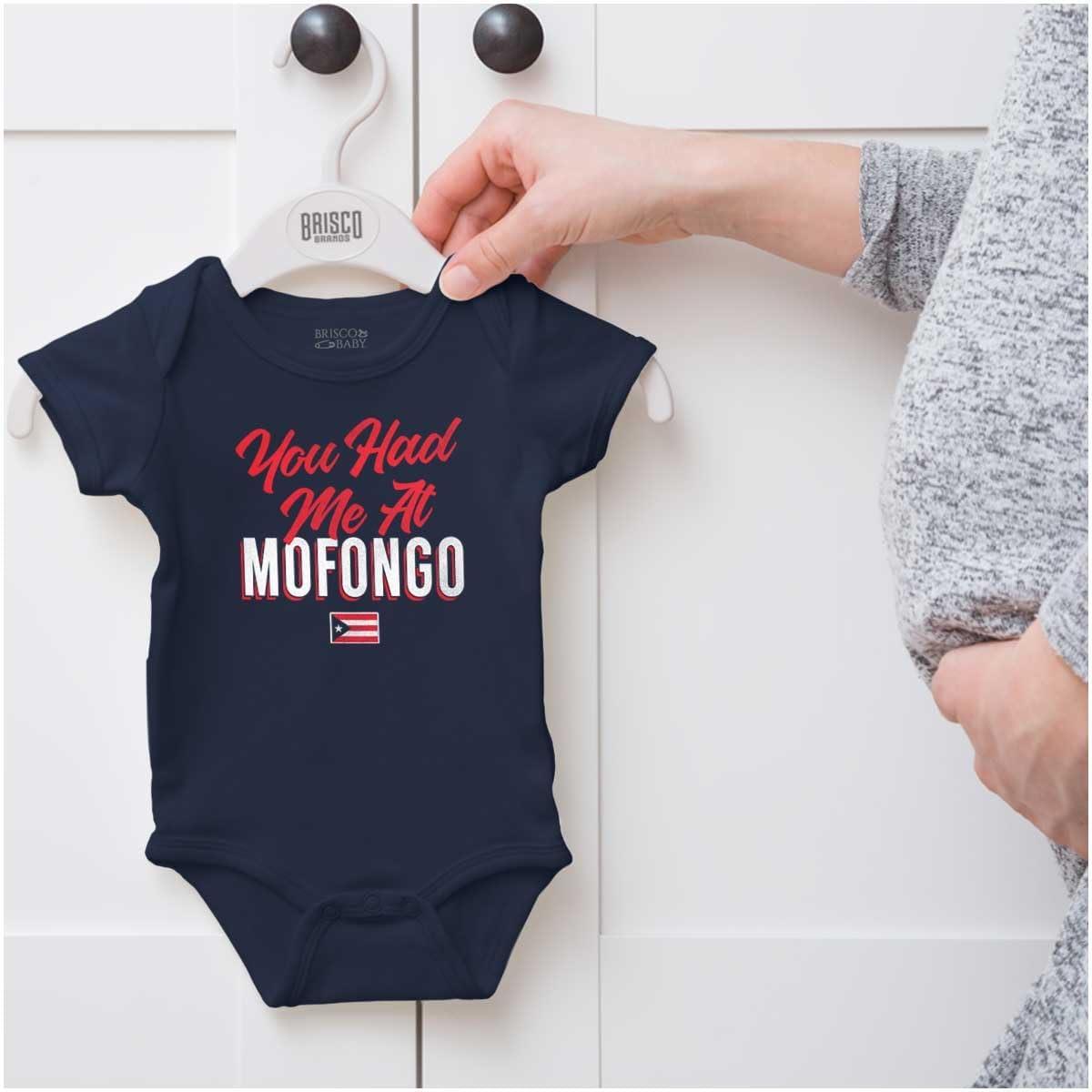 imageBrisco Brands Had Me At Mofongo Puerto Rican Pride Baby Romper Boys or GirlsNavy