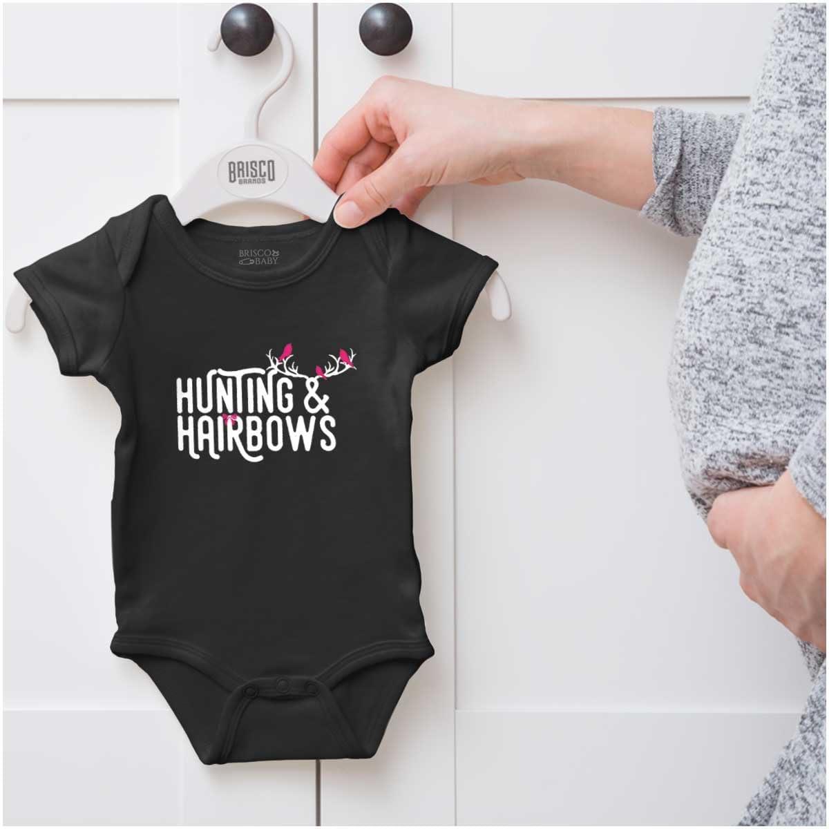 imageBrisco Brands Hunting and Hairbows Cute Daughter Baby Bodysuit Jumper GirlsBlack