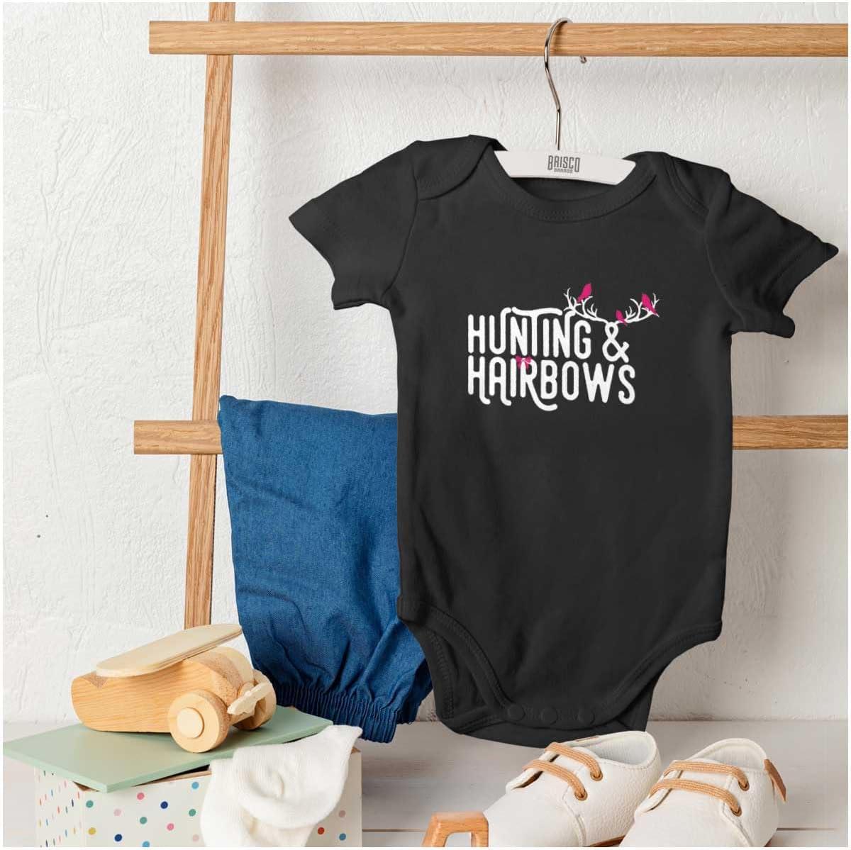 imageBrisco Brands Hunting and Hairbows Cute Daughter Baby Bodysuit Jumper GirlsBlack