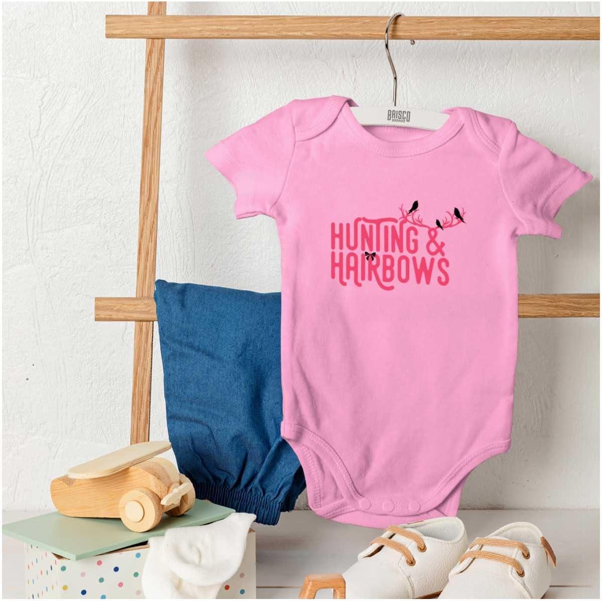 imageBrisco Brands Hunting and Hairbows Cute Daughter Baby Bodysuit Jumper GirlsPink