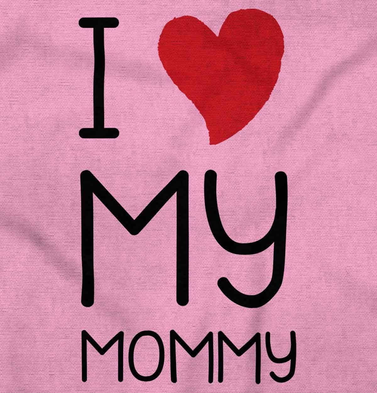 imageBrisco Brands I Heart My Mommy Love Baby Romper Boys or GirlsPink