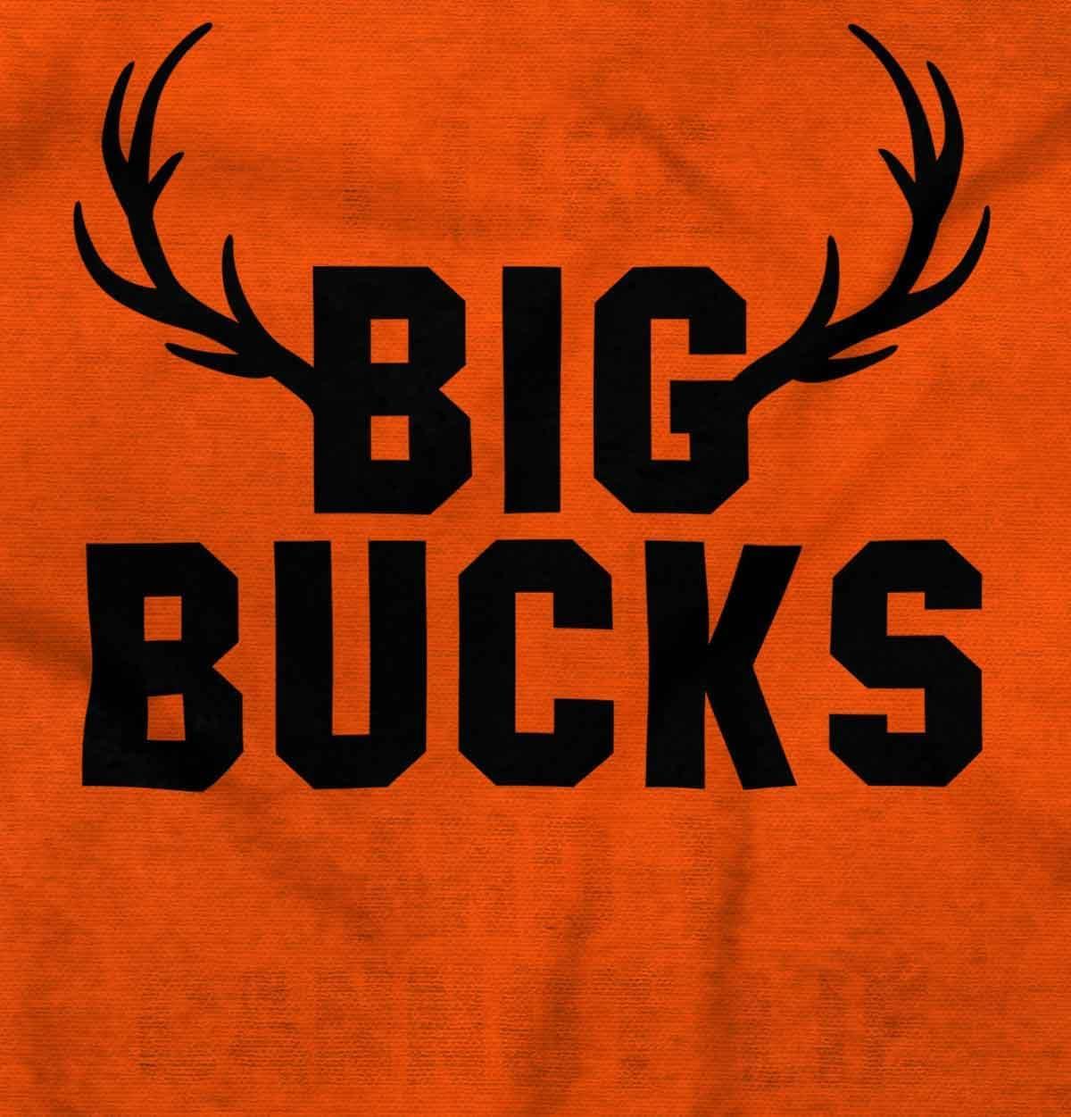 imageBrisco Brands I Like Big Bucks Funny Hunting Baby Bodysuit Jumper BoysOrange