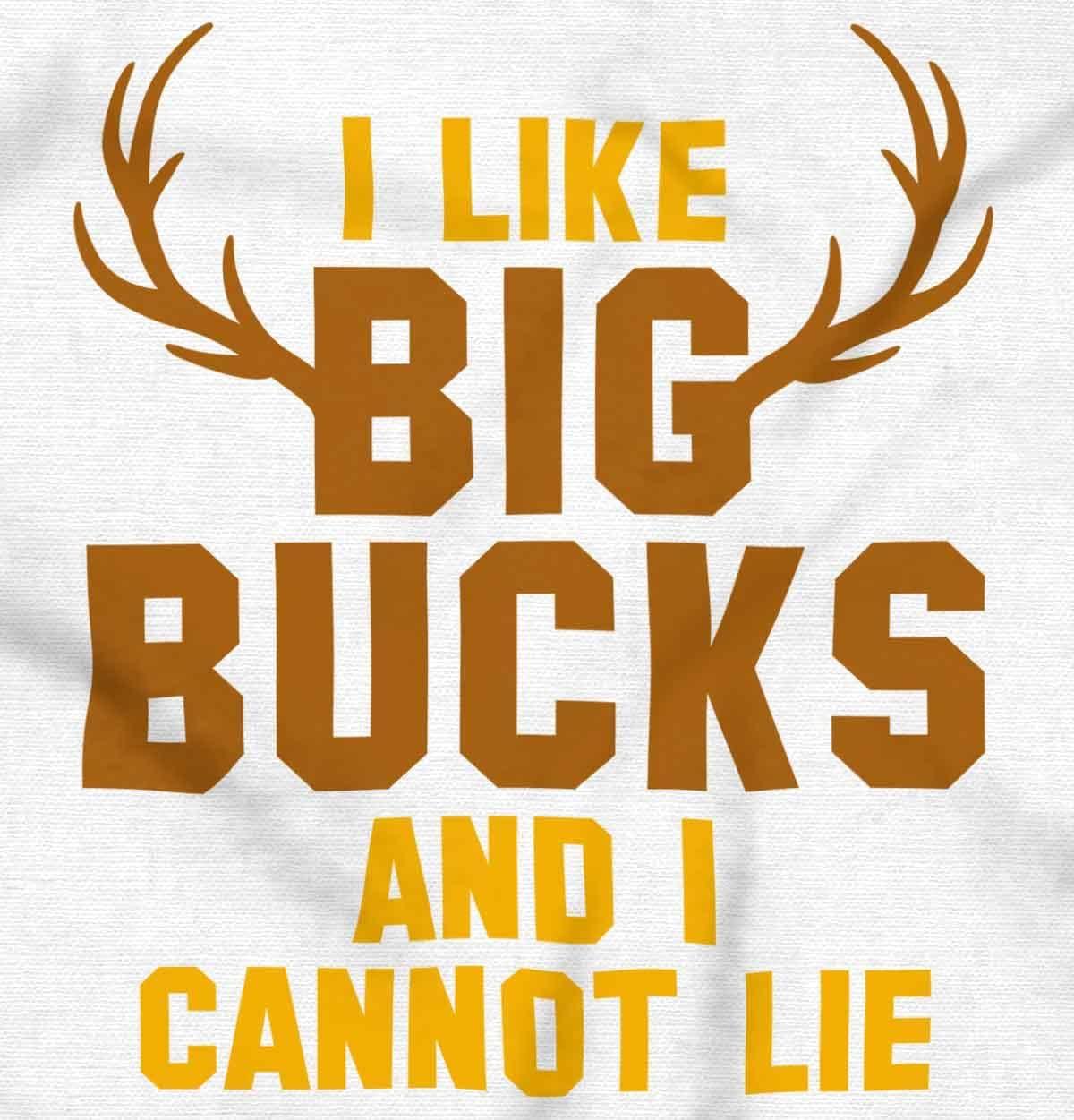 imageBrisco Brands I Like Big Bucks Funny Hunting Baby Bodysuit Jumper BoysWhite