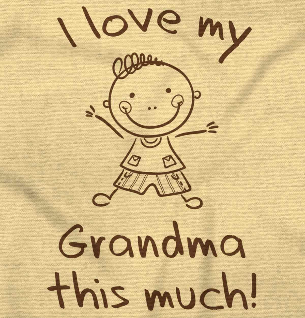 imageBrisco Brands I Love My Grandma This Much Cute Baby Romper Boys or GirlsBanana