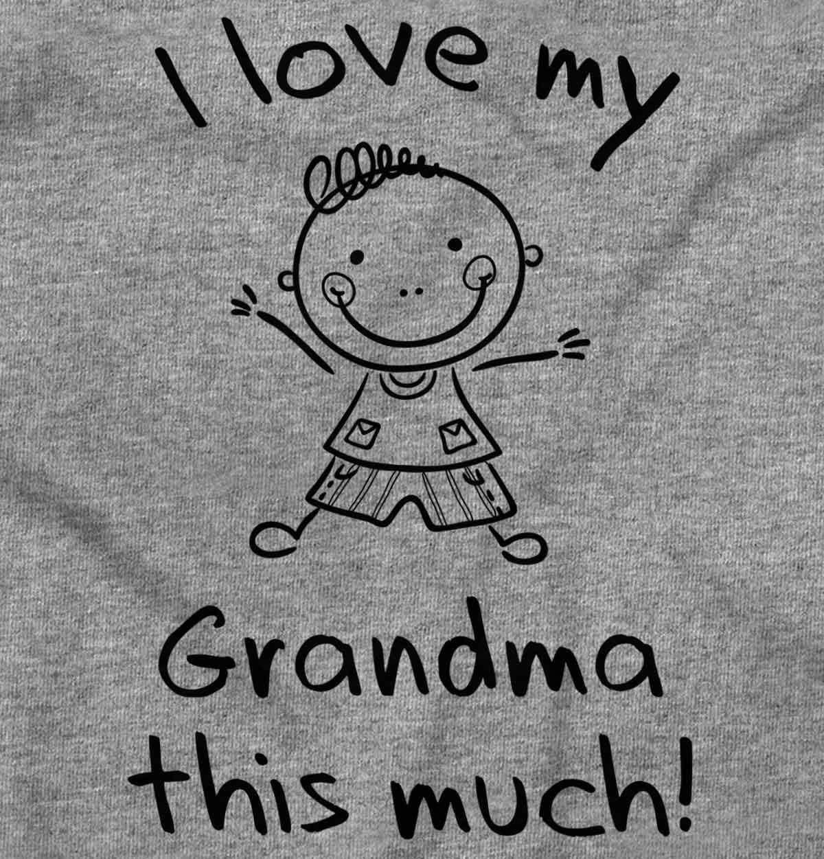 imageBrisco Brands I Love My Grandma This Much Cute Baby Romper Boys or GirlsHeather