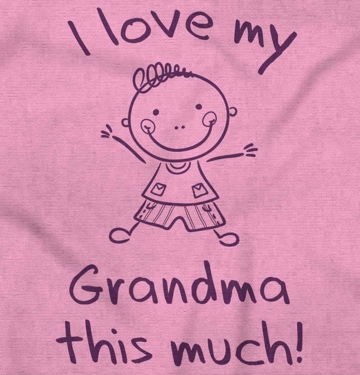 imageBrisco Brands I Love My Grandma This Much Cute Baby Romper Boys or GirlsPink
