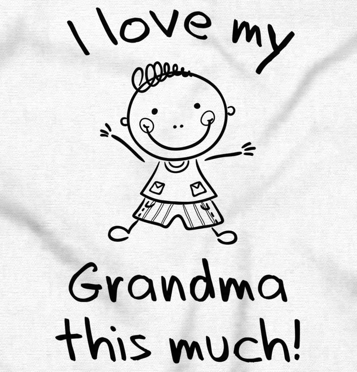 imageBrisco Brands I Love My Grandma This Much Cute Baby Romper Boys or GirlsWhite