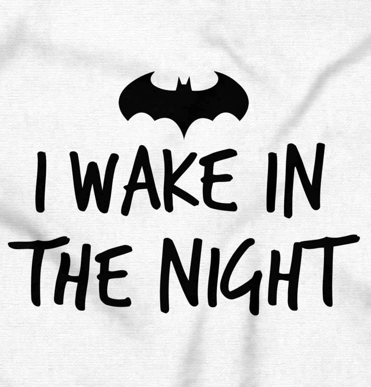 imageBrisco Brands I Wake in the Night Superhero Bat Baby Romper Boys or GirlsWhite