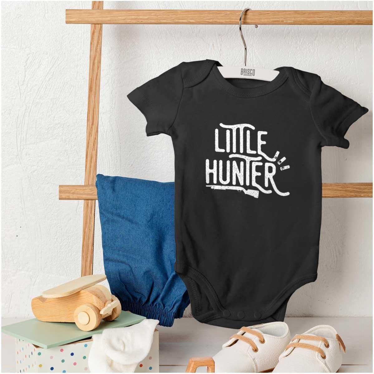 imageBrisco Brands Little Hunter Cute Kiddos Hunting Baby Romper Boys or GirlsBlack