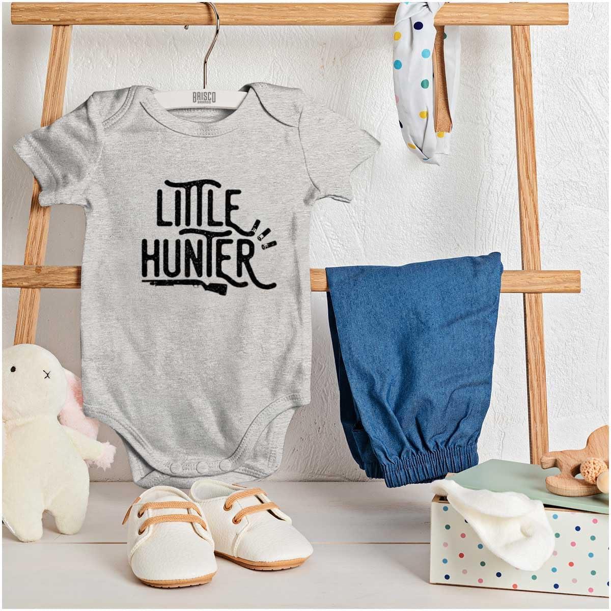 imageBrisco Brands Little Hunter Cute Kiddos Hunting Baby Romper Boys or GirlsHeather
