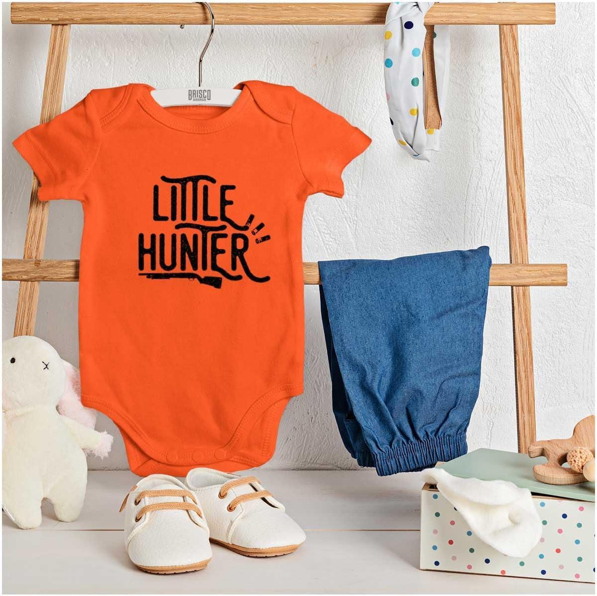 imageBrisco Brands Little Hunter Cute Kiddos Hunting Baby Romper Boys or GirlsOrange