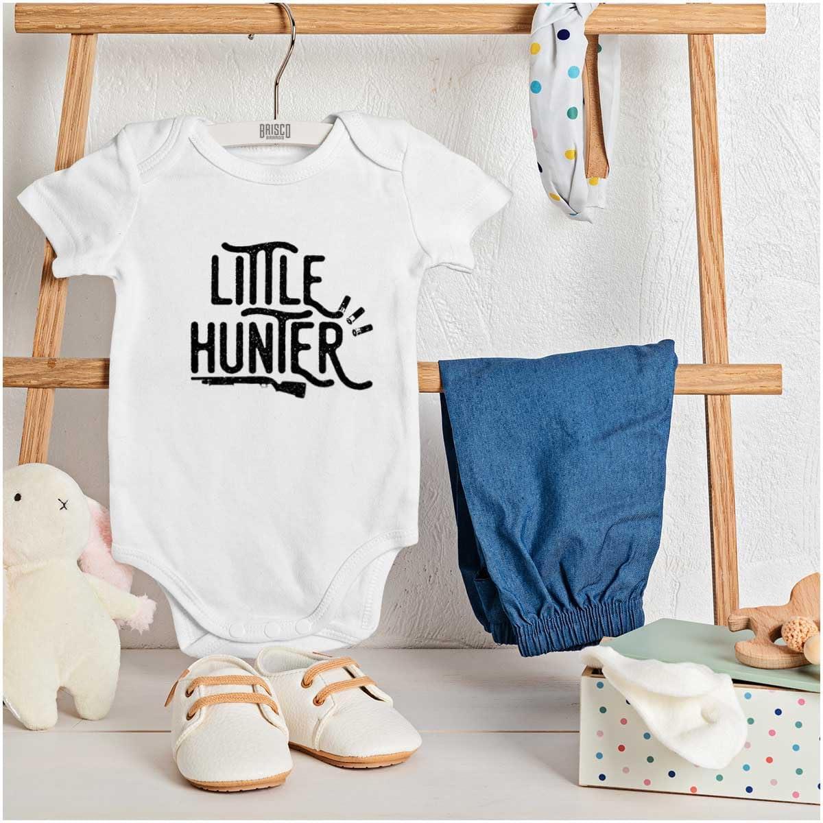 imageBrisco Brands Little Hunter Cute Kiddos Hunting Baby Romper Boys or GirlsWhite