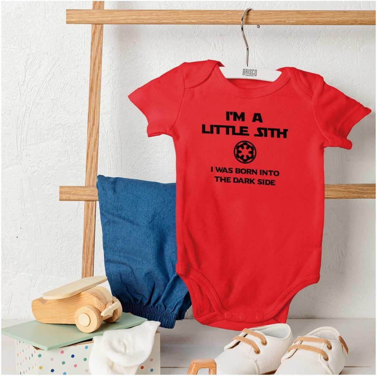 imageBrisco Brands Little Space Dark Galaxy Baby Baby Romper Boys or GirlsRed