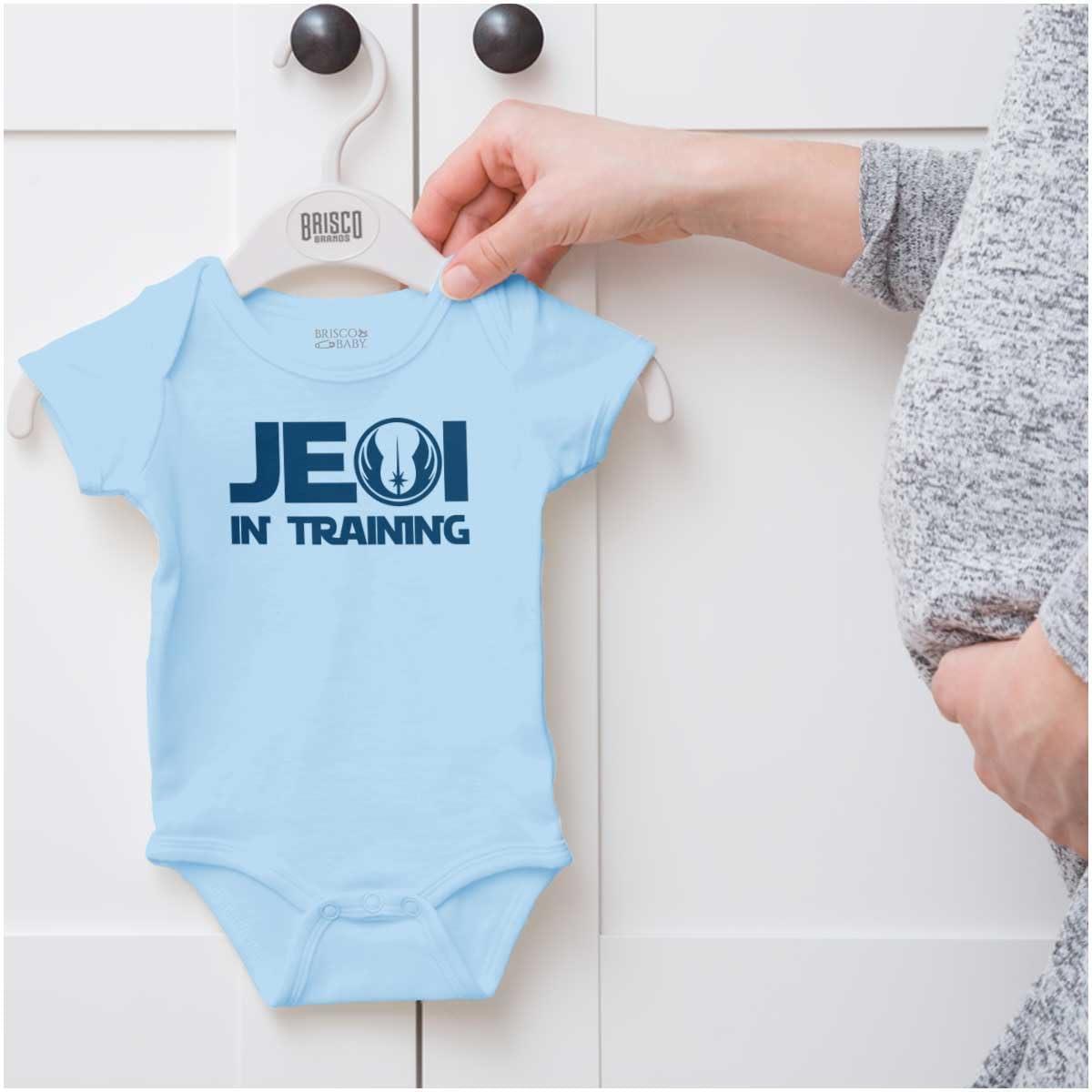 imageBrisco Brands Master Galaxy Nerdy Geeky Baby Romper Boys or GirlsLight Blue