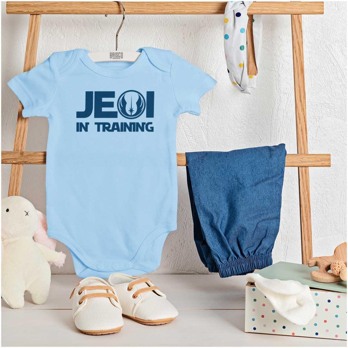 imageBrisco Brands Master Galaxy Nerdy Geeky Baby Romper Boys or GirlsLight Blue
