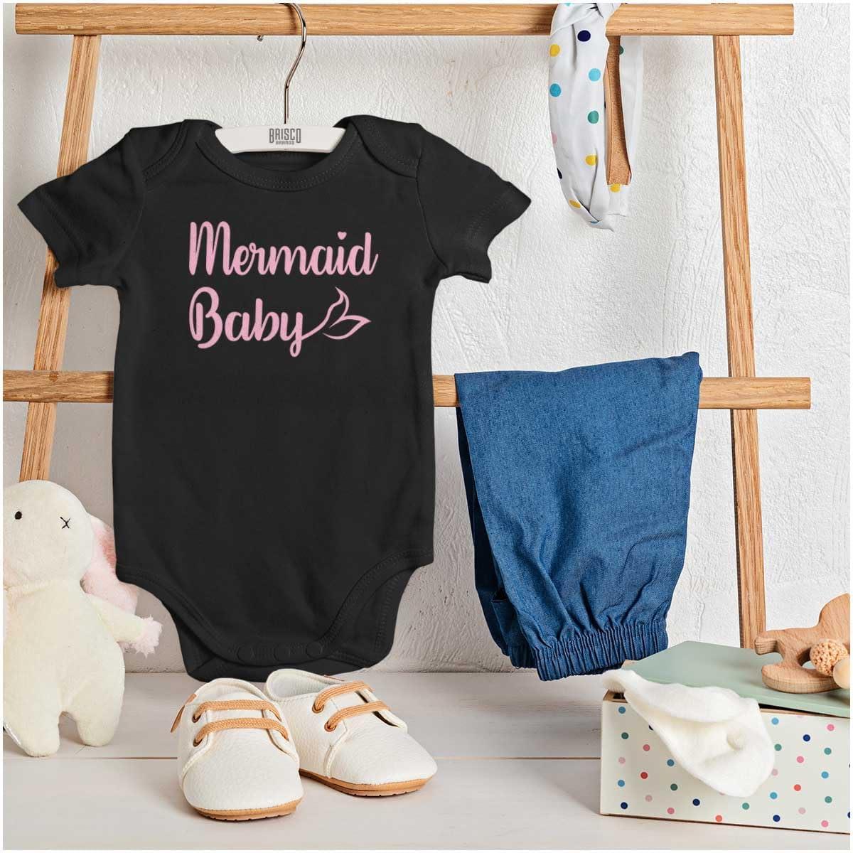 imageBrisco Brands Mermaid Baby Ocean Sea Princess Baby Bodysuit Jumper GirlsBlack