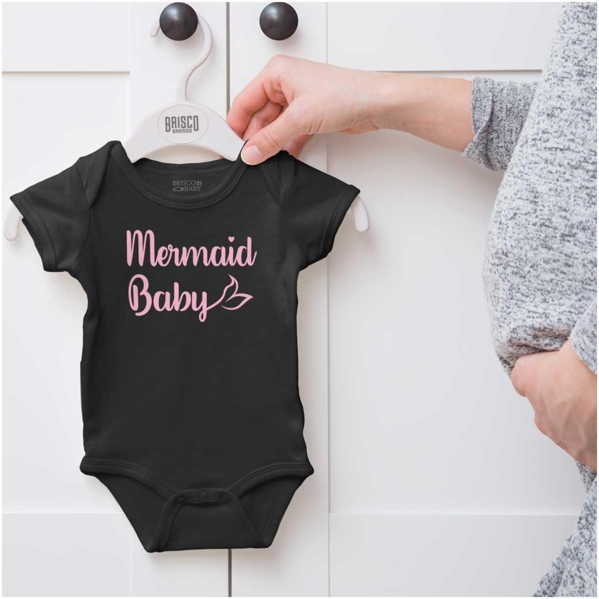 imageBrisco Brands Mermaid Baby Ocean Sea Princess Baby Bodysuit Jumper GirlsBlack