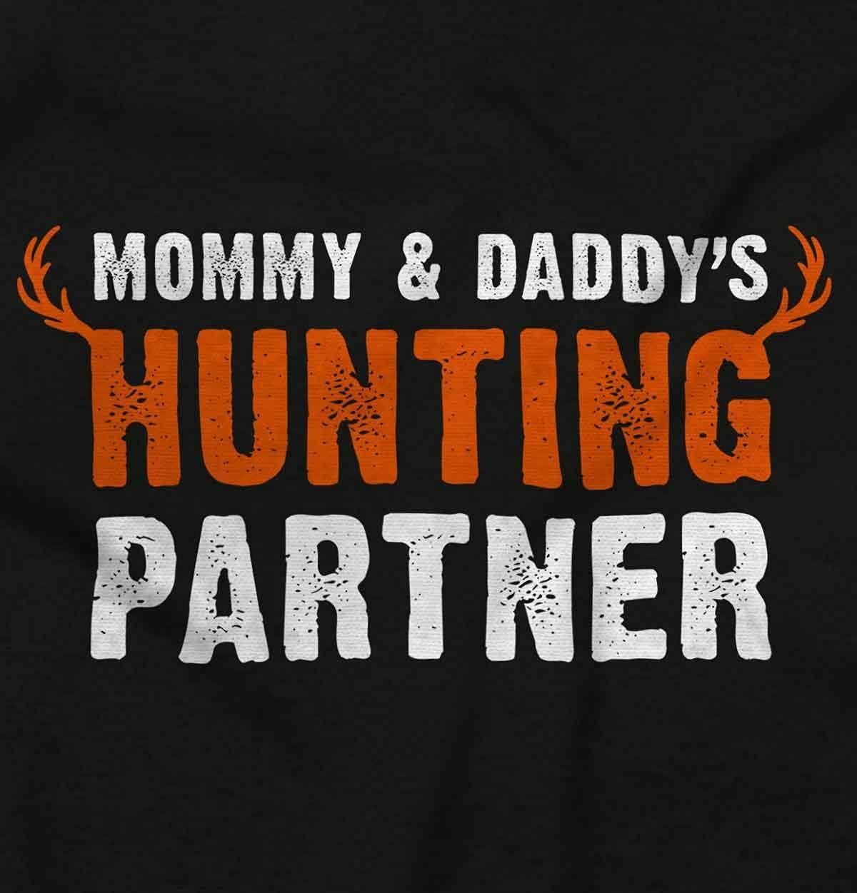 imageBrisco Brands Mommy and Daddys Hunting Partner Baby Romper Boys or GirlsBlack