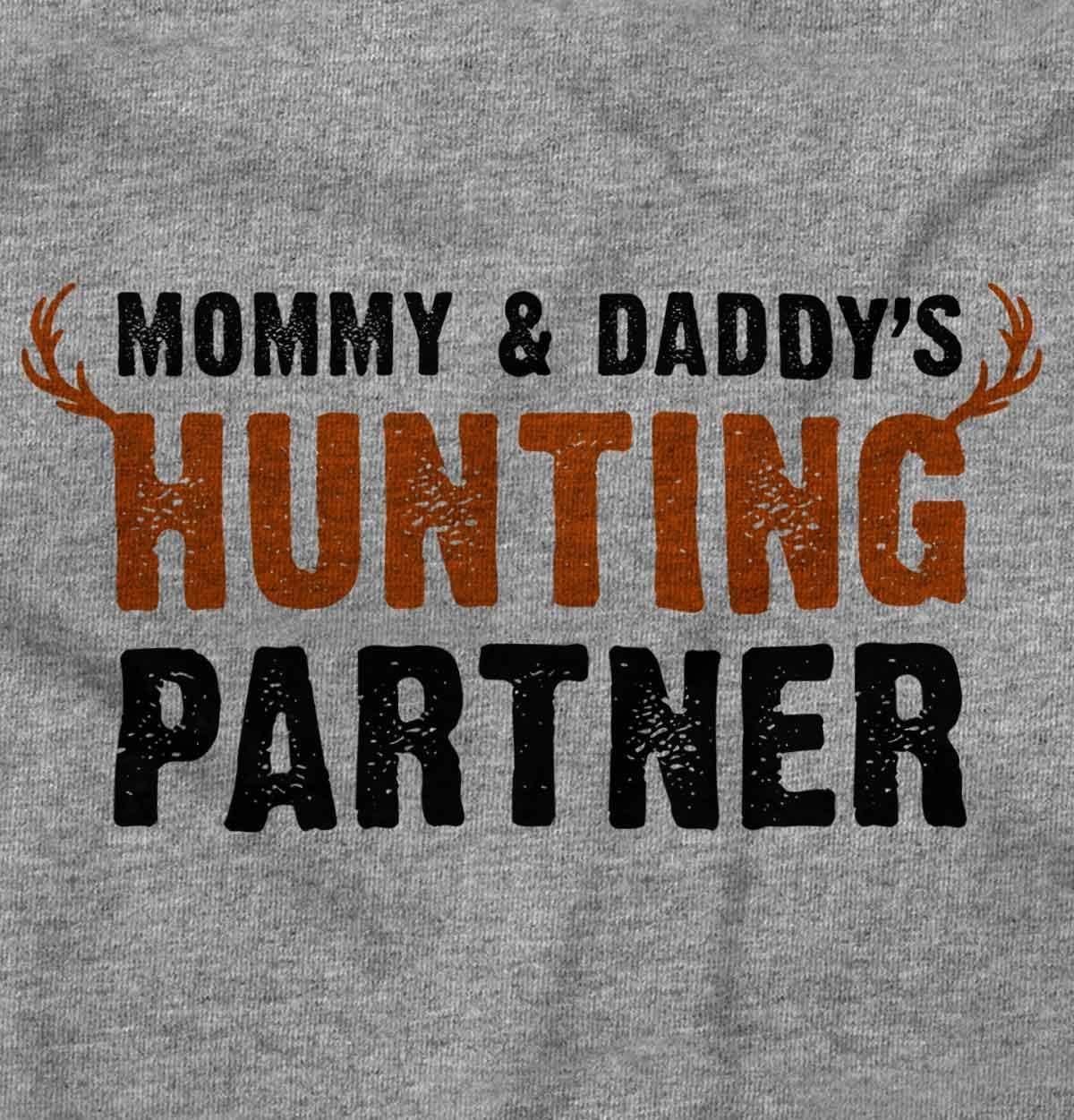 imageBrisco Brands Mommy and Daddys Hunting Partner Baby Romper Boys or GirlsHeather