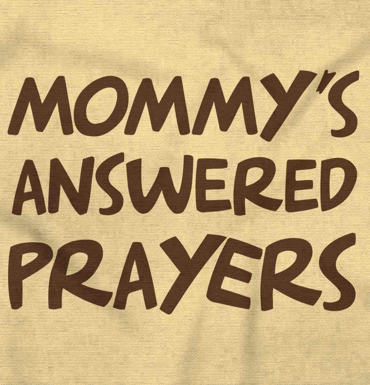 imageBrisco Brands Mommys Answered Prayer Religious Baby Romper Boys or GirlsBanana