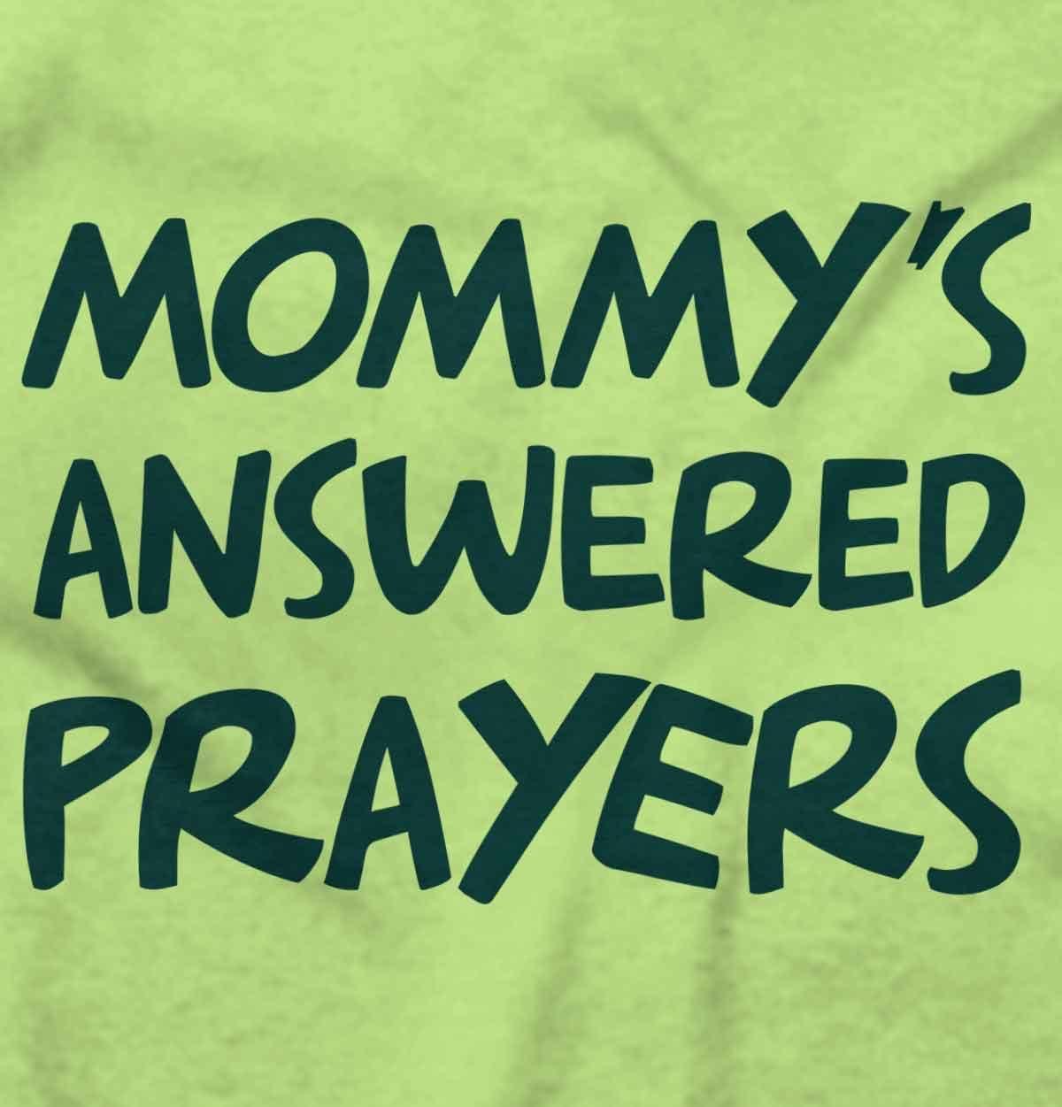 imageBrisco Brands Mommys Answered Prayer Religious Baby Romper Boys or GirlsKey Lime