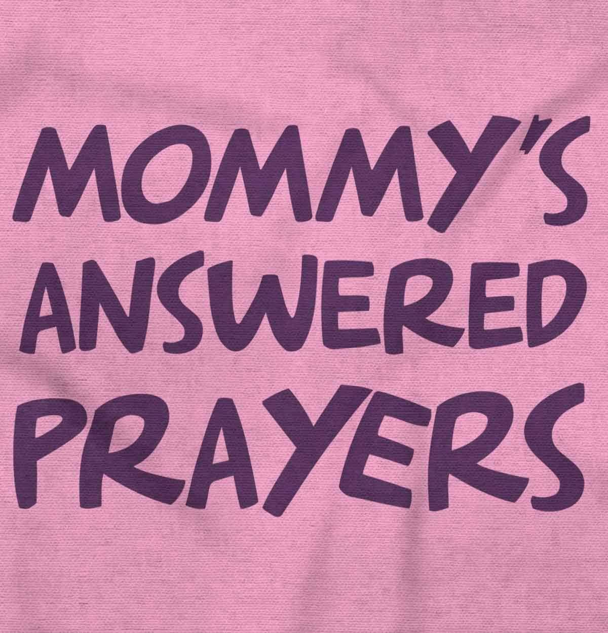 imageBrisco Brands Mommys Answered Prayer Religious Baby Romper Boys or GirlsPink