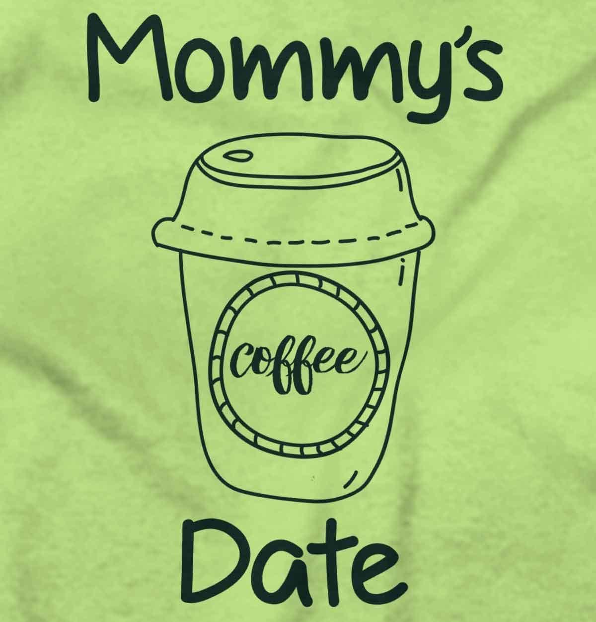 imageBrisco Brands Mommys Coffee Date Cute Adorable Baby Romper Boys or GirlsKey Lime