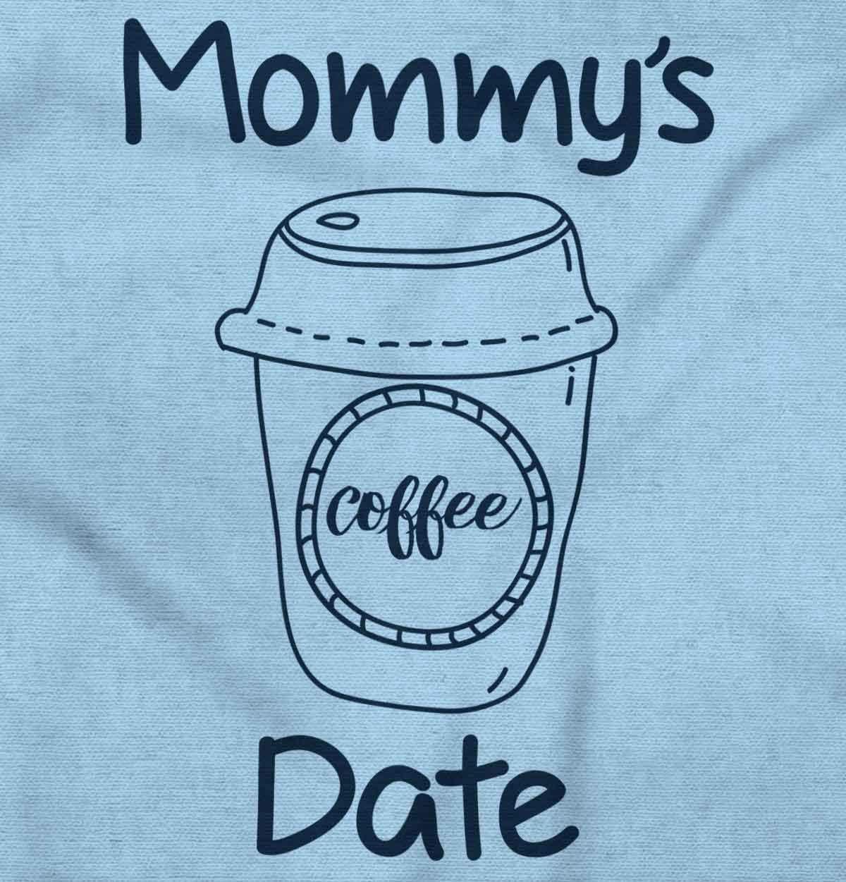 imageBrisco Brands Mommys Coffee Date Cute Adorable Baby Romper Boys or GirlsLight Blue