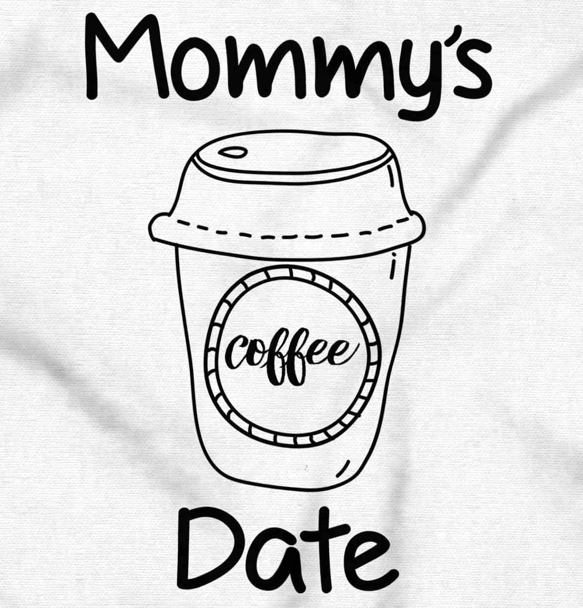 imageBrisco Brands Mommys Coffee Date Cute Adorable Baby Romper Boys or GirlsWhite