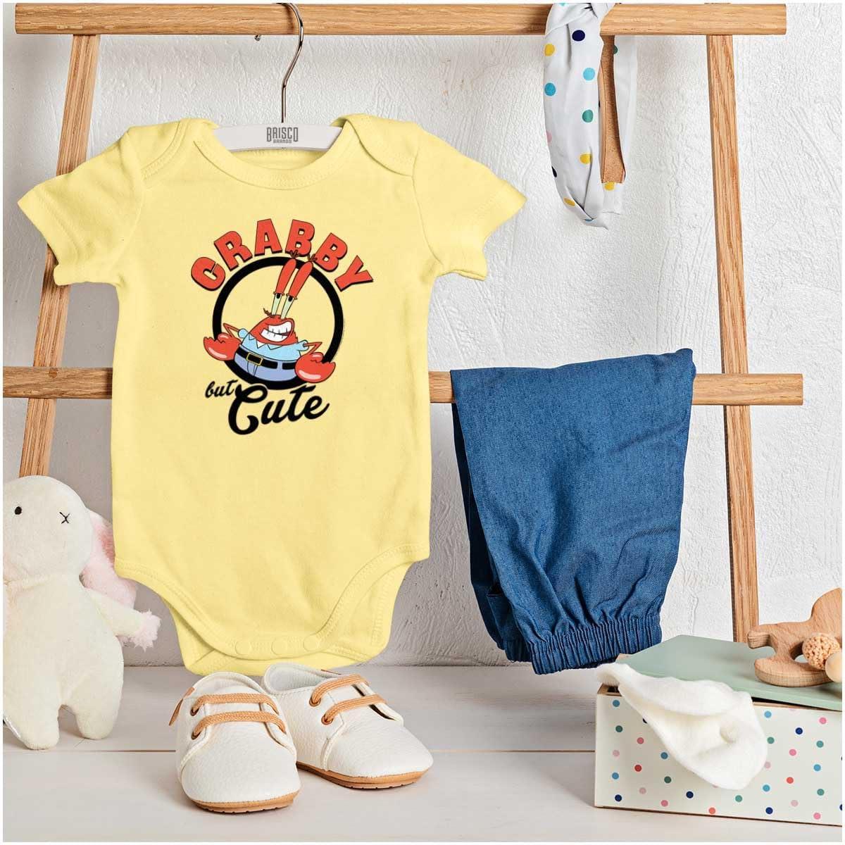 imageBrisco Brands MrKrabs Krabby But Cute Cartoon Baby Romper Boys or GirlsBanana