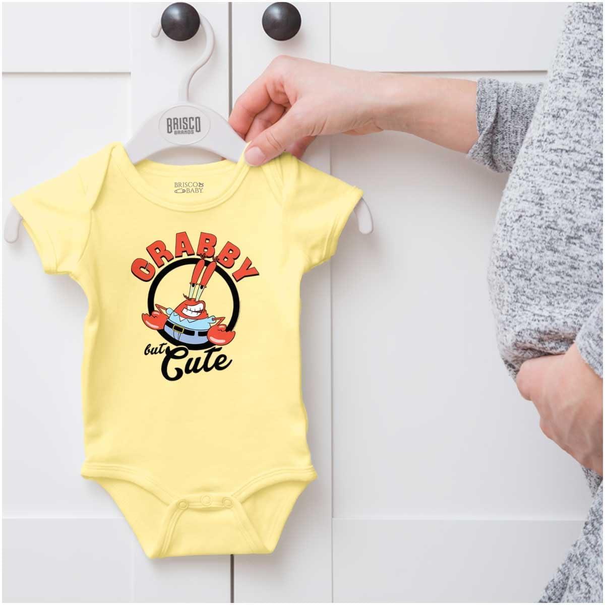 imageBrisco Brands MrKrabs Krabby But Cute Cartoon Baby Romper Boys or GirlsBanana