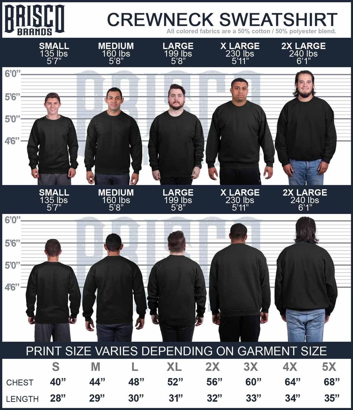 imageBrisco Brands Papa Smurf Ladies Love the Beard Cool Mens Crewneck SweatshirtBlack
