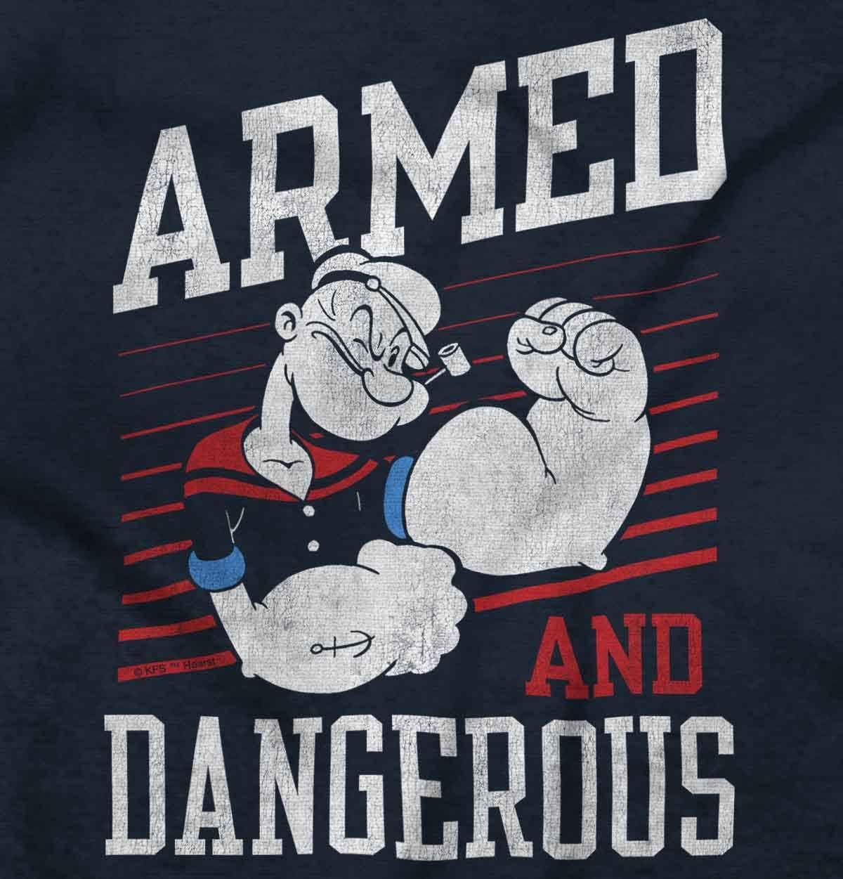 imageBrisco Brands Popeye Armed Dangerous Biceps Workout Hoodie Sweatshirt Women MenNavy