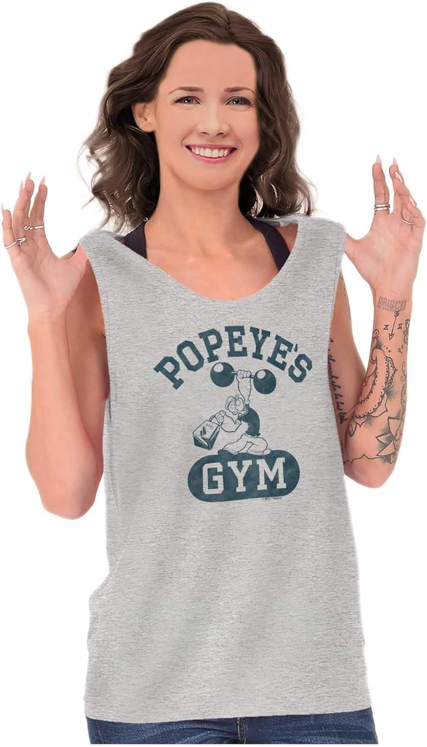 imageBrisco Brands Popeye Body Builder Gym Workout Cool Tank Top T Shirts Men WomenSport Grey