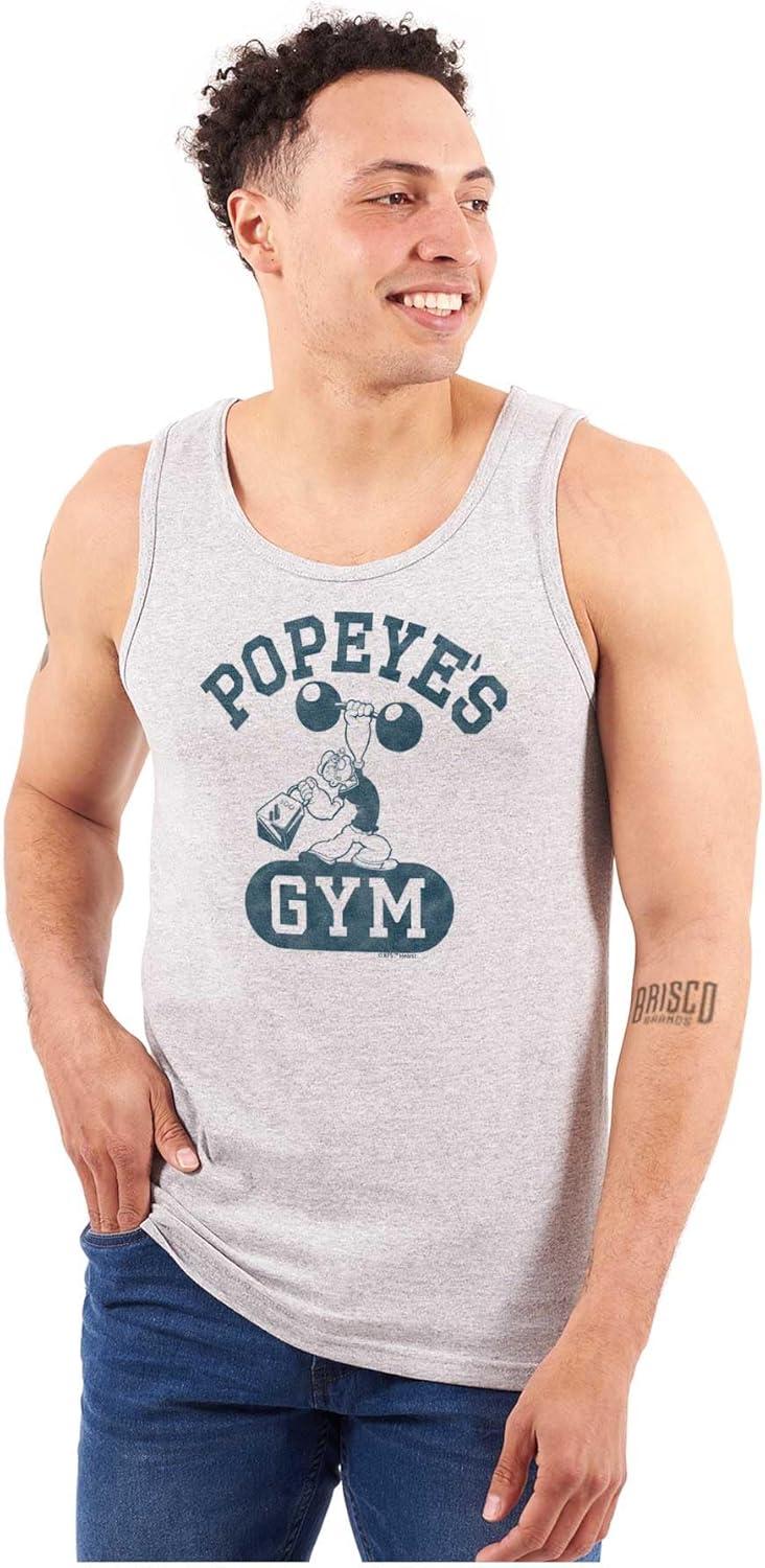 imageBrisco Brands Popeye Body Builder Gym Workout Cool Tank Top T Shirts Men WomenSport Grey