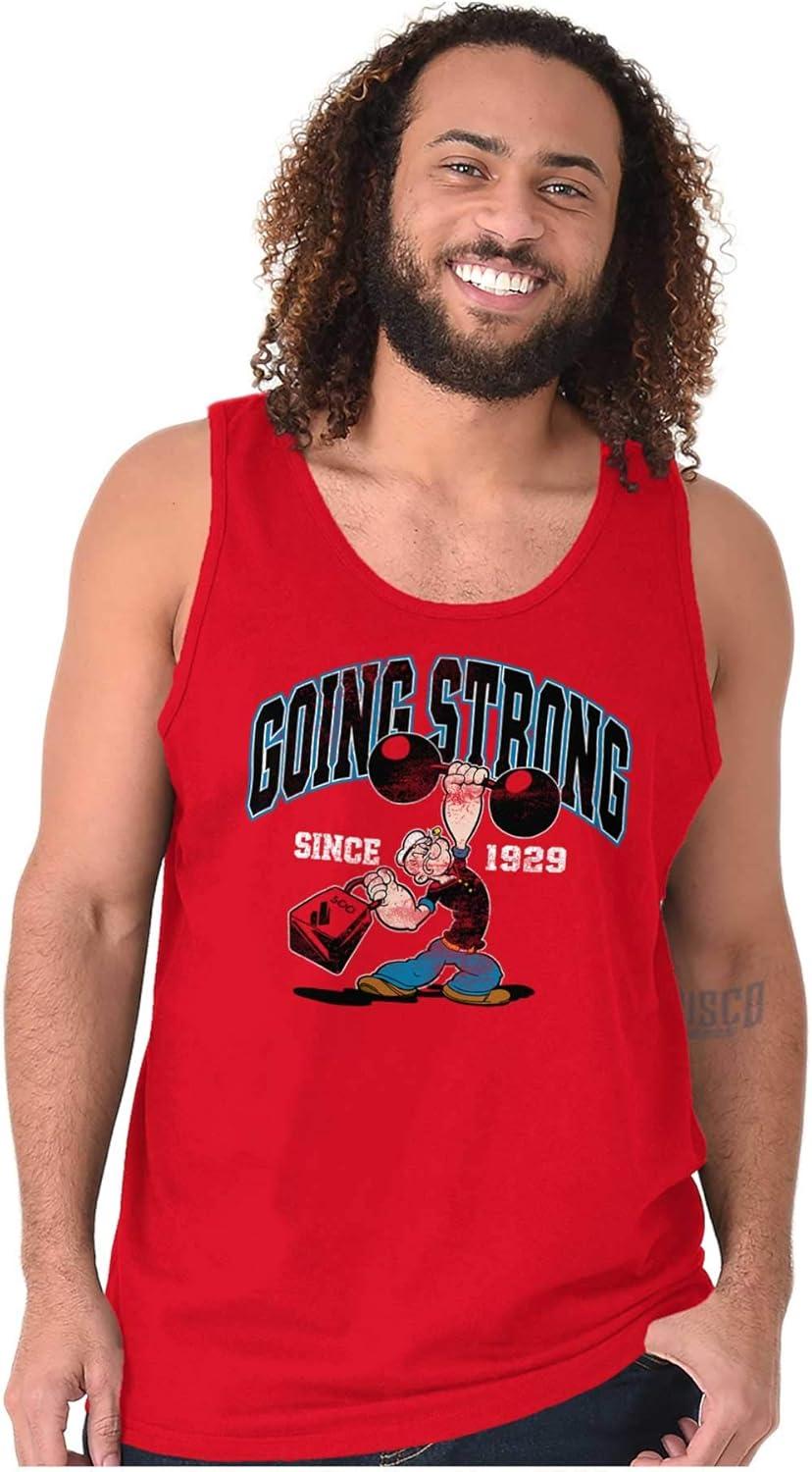 imageBrisco Brands Popeye Going Strong Since 1929 Gym Tank Top T Shirts Men WomenRed