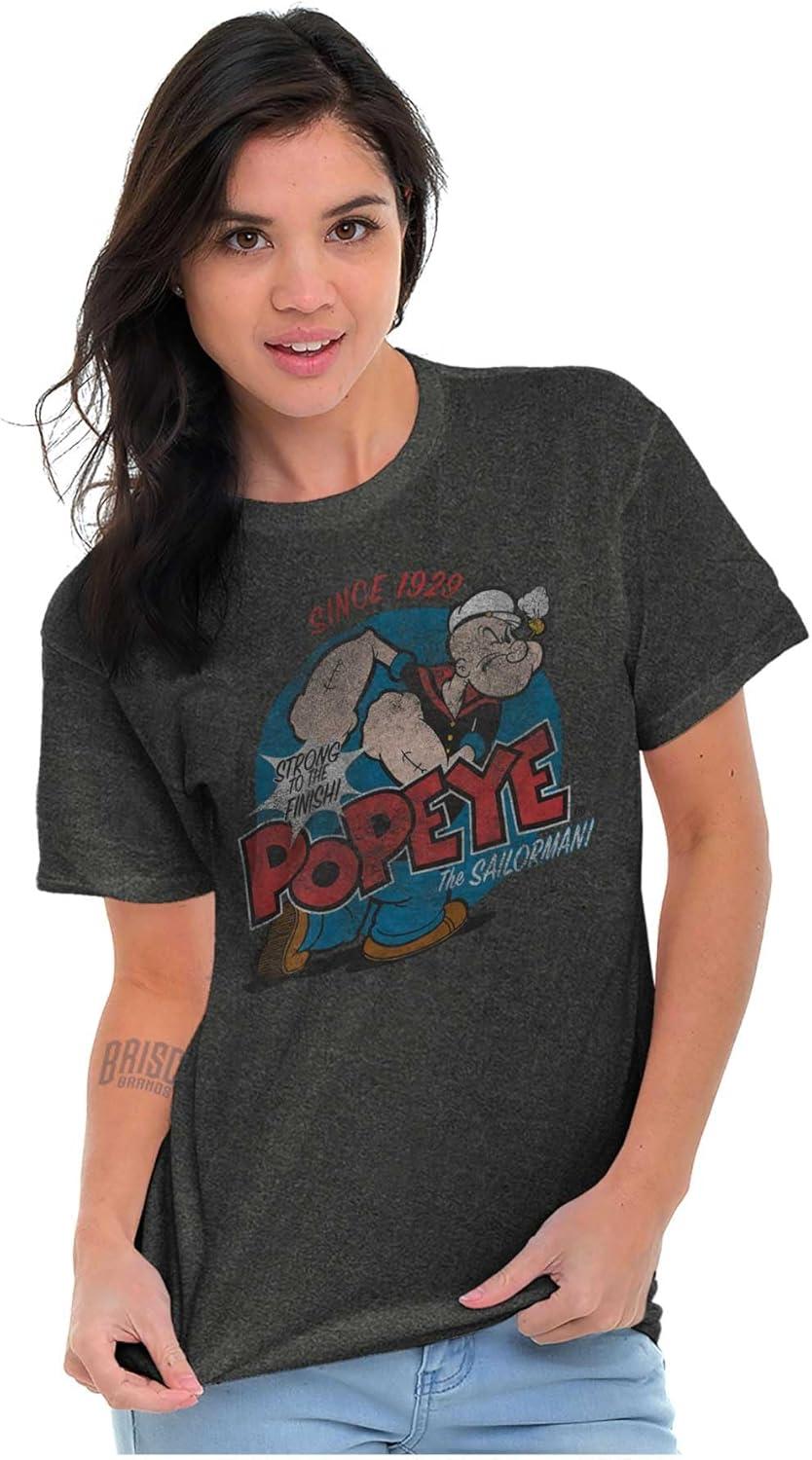 imageBrisco Brands Popeye Sailor Man Since 1929 Retro Mens Graphic T Shirt TeesGraphite Heather