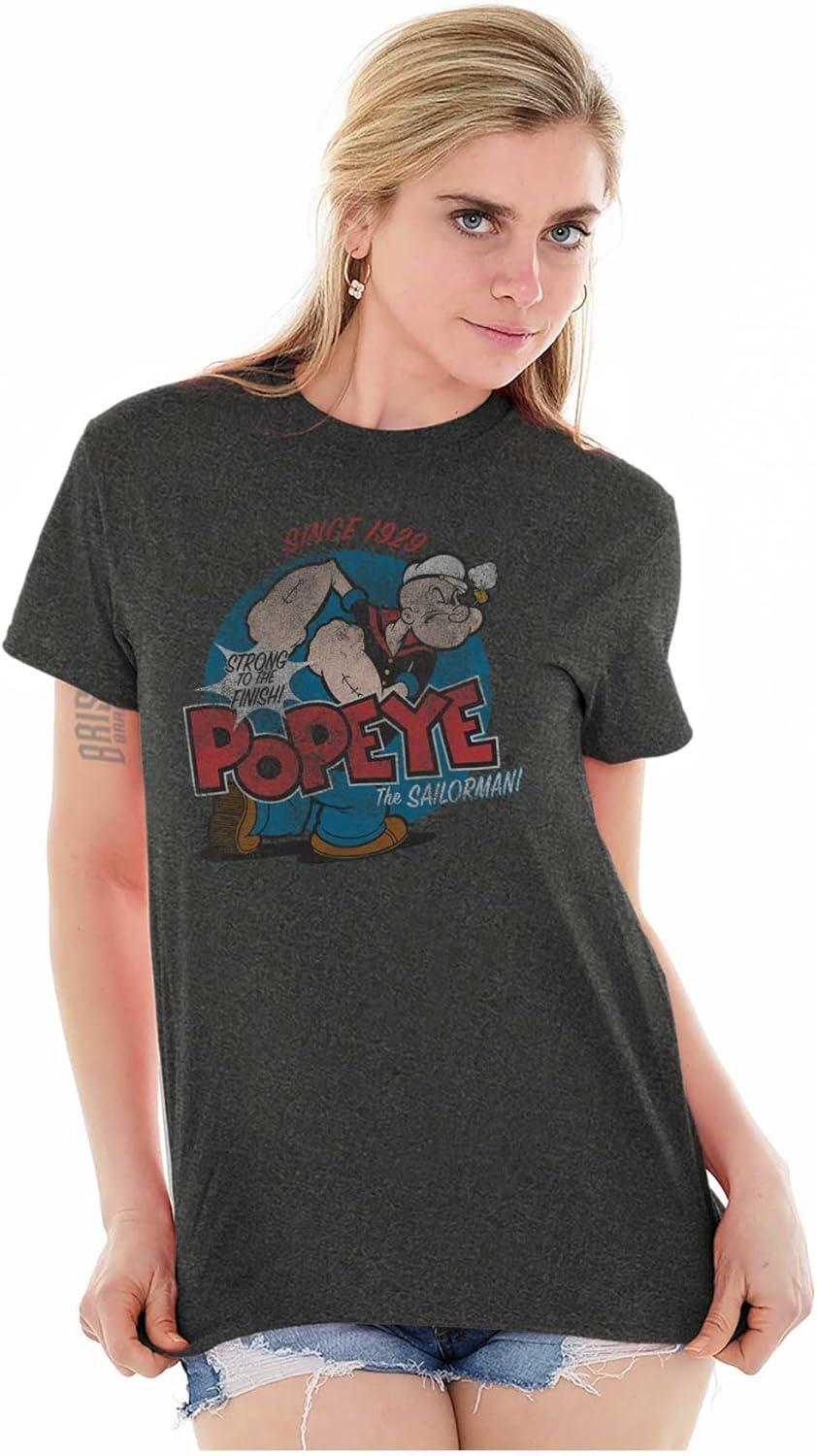 imageBrisco Brands Popeye Sailor Man Since 1929 Retro Mens Graphic T Shirt TeesGraphite Heather